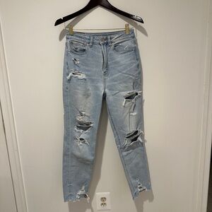 American eagle distressed straight leg jean